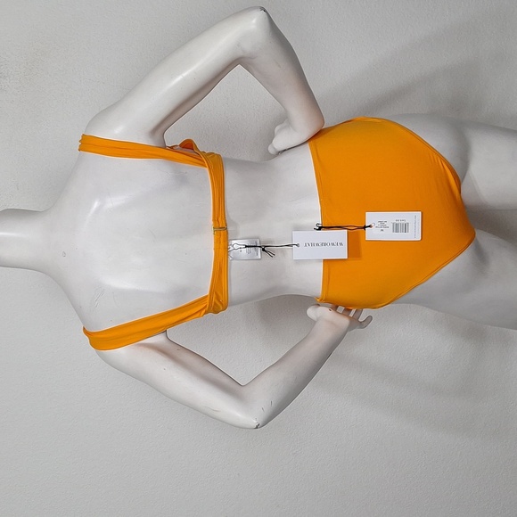 WeWoreWhat NEW Carrot Orange Claudia Top & Riviera Bottom Bikini Set Size M - Picture 6 of 12